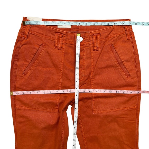 NWT Anthropologie Pilcro The Yaya Crop Flare Pants Orange 28 - Picture 11 of 16